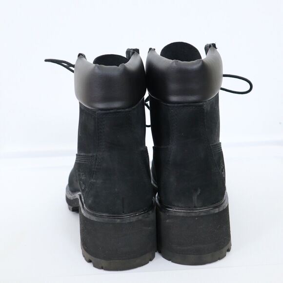 Timberland Womens Size 9.5 Kinsley Ankle Boots Black Suede Waterproof Lug Sole - Picture 4 of 7